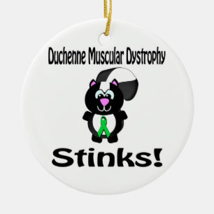 Duchenne Muscular Dystrophy Stinks Skunk Awareness Ceramic Ornament