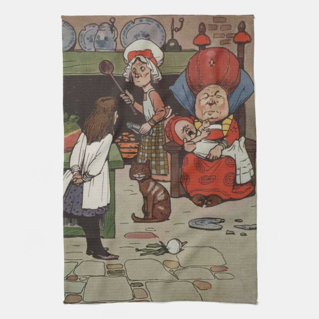 Duchess and the Crying Baby Kitchen Towel (Vertical)