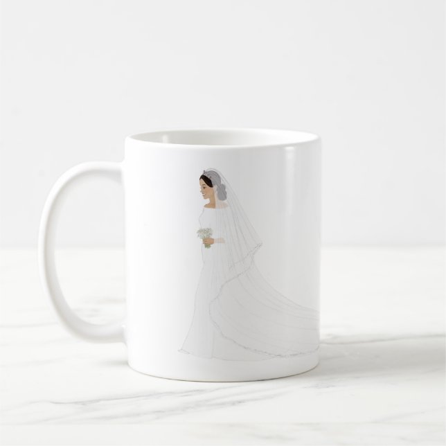 Duchess Meghan Markle Royal Wedding Dress Mug (Left)
