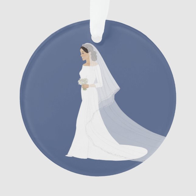 Duchess Meghan Sussex Royal Wedding 2018 Ornament (Front)