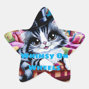 Duchess Whimsy Kitty Star Sticker