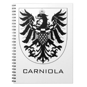 Duchy of Carniola Monochrome Heraldic Art  Notebook