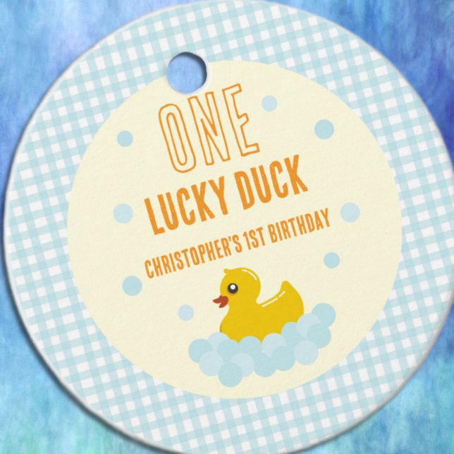 Duck 1st Birthday Favour Tags (Creator Uploaded)