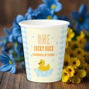 Duck 1st Birthday Paper Cups