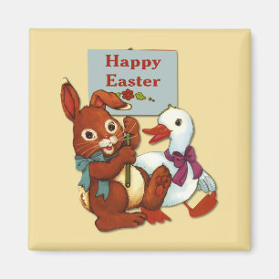 Duck and Bunny Easter Magnet