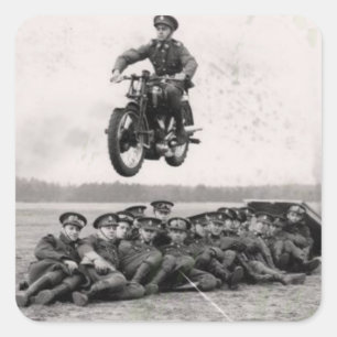 DUCK AND COVER TRAINING. SQUARE STICKER