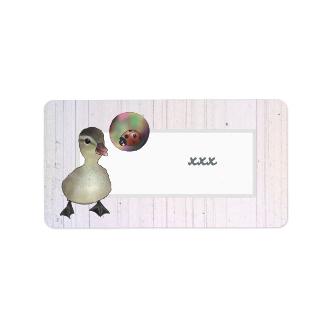 duck and soap bubble label (Front)