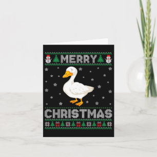 Duck Animal Men Women Kids Ugly Christmas Sweater Card
