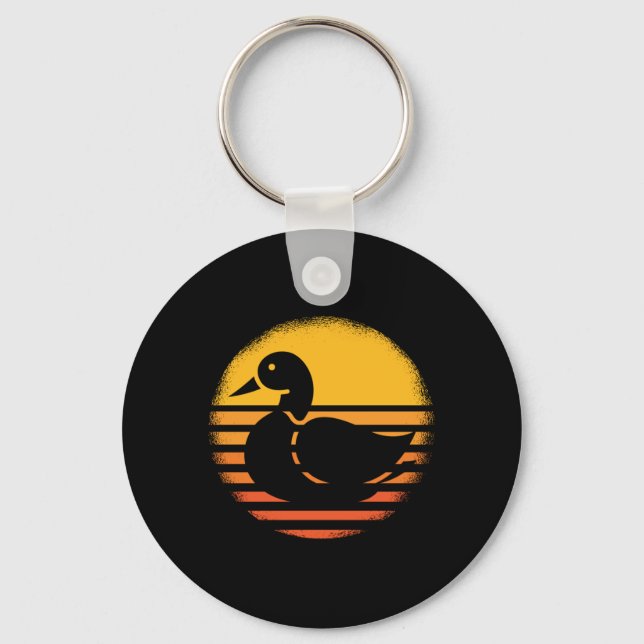 Duck Animal Retro Keychain (Front)