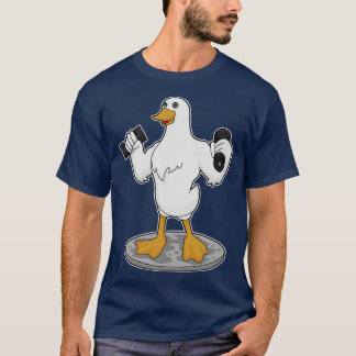 Duck as Bodybuilder with Dumbbells T-Shirt