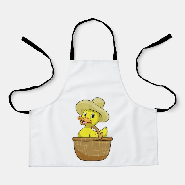 Duck as Farmer with Basket Apron (Front)