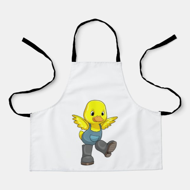 Duck as Farmer with Boots Apron (Front)