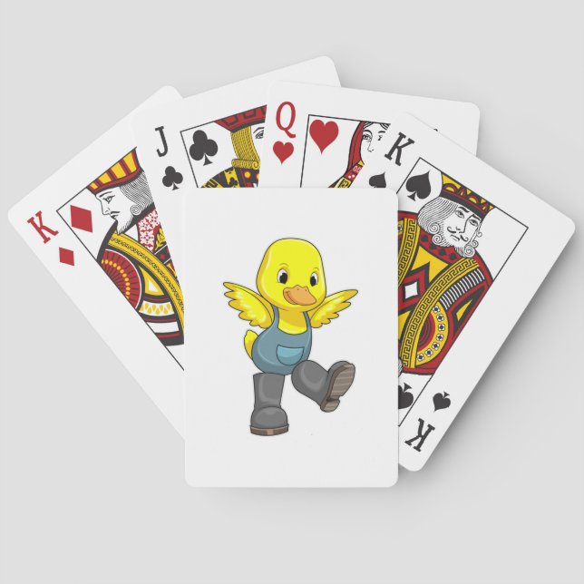 Duck as Farmer with Boots Playing Cards (Back)