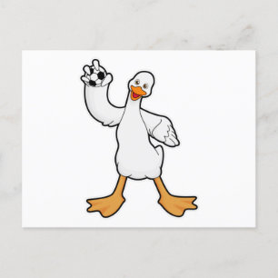 Duck as Handball player with Handball Postcard