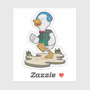 Duck as Hiker with Backpack