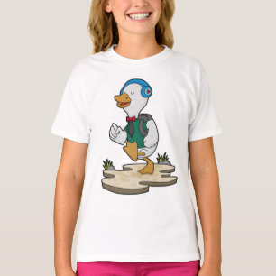 Duck as Hiker with Backpack T-Shirt