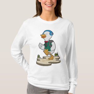 Duck as Hiker with Backpack T-Shirt