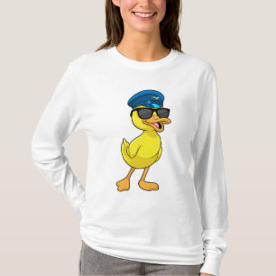 Duck as Pilot with Pilot hat T-Shirt