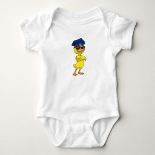 Duck as Police officer with Police cap Baby Bodysuit