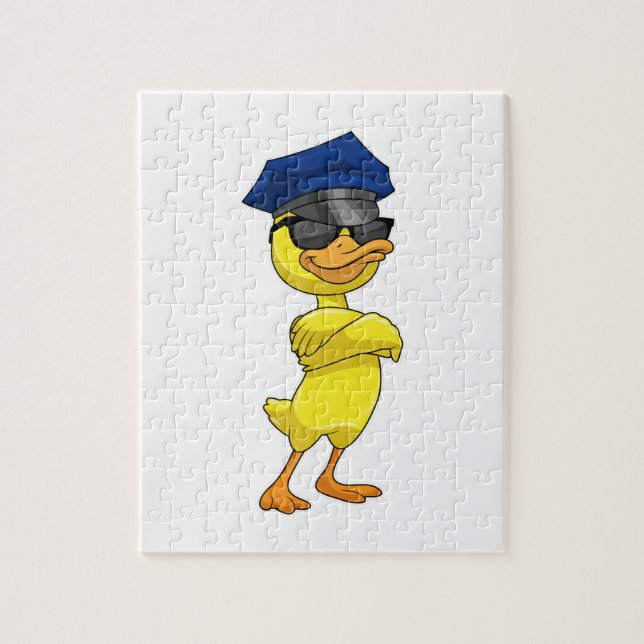 Duck as Police officer with Police cap Jigsaw Puzzle (Vertical)