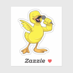 Duck as Singer with Microphone