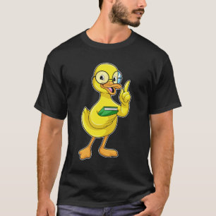 Duck as Teacher with Book & Glasses T-Shirt