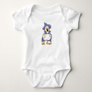 Duck as Witch with Hat Baby Bodysuit