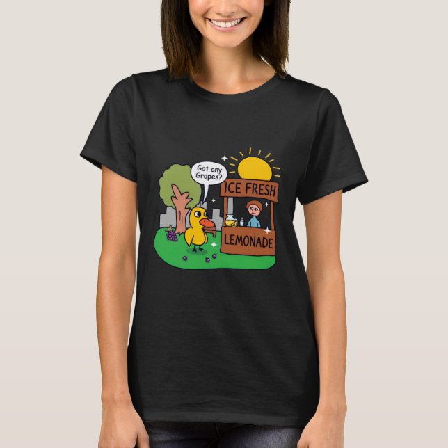 Duck Asks For Grapes Lemonade Stand T-Shirt (Front)
