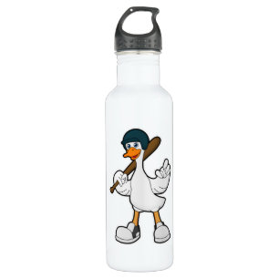 Duck at Baseball with Baseball racket & Helmet 710 Ml Water Bottle