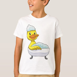Duck at Bathing with Bathtub & Foam T-Shirt