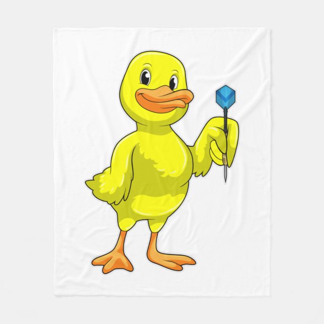 Duck at Darts with Dart Fleece Blanket (Front)