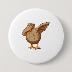 Duck at Hip Hop Dance Dab 3 Inch Round Button