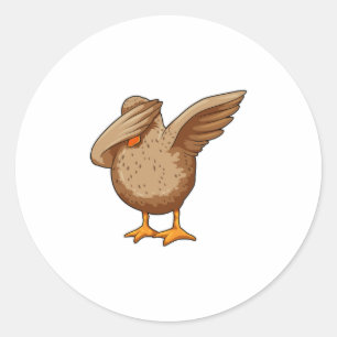 Duck at Hip Hop Dance Dab Classic Round Sticker