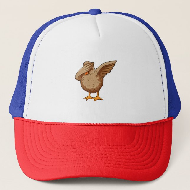 Duck at Hip Hop Dance Dab Trucker Hat (Front)
