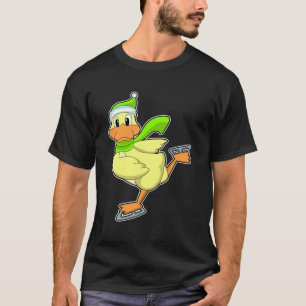 Duck at Ice skating with Ice skates T-Shirt