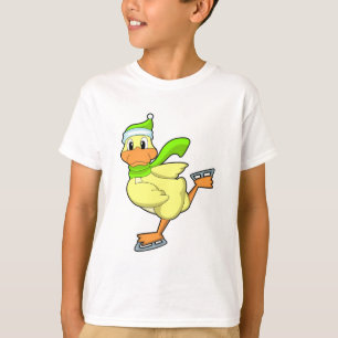 Duck at Ice skating with Ice skates T-Shirt