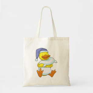 Duck at Sleeping with Nightcap Tote Bag