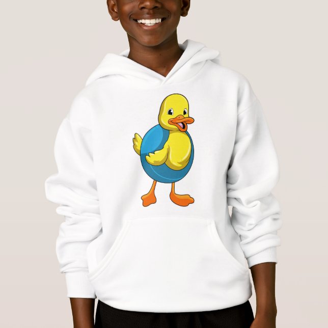 Duck at Swimming with Swim ring (Front)