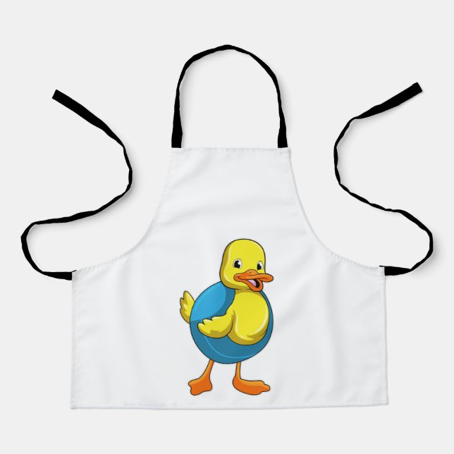 Duck at Swimming with Swim ring Apron (Front)