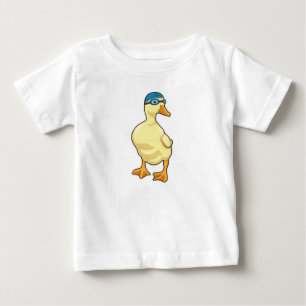 Duck at Swimming with Swimming goggles Baby T-Shirt