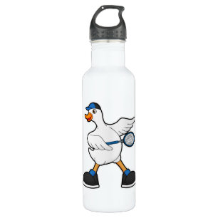 Duck at Tennis with Tennis racket & Cap 710 Ml Water Bottle
