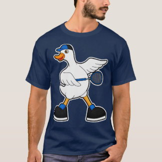 Duck at Tennis with Tennis racket Cap T-Shirt