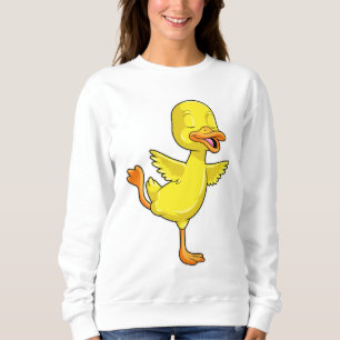 Duck at Yoga Fitness on a Leg Sweatshirt
