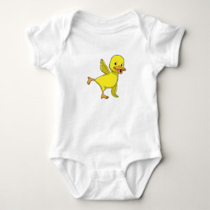 Duck at Yoga Stretching exercise Baby Bodysuit