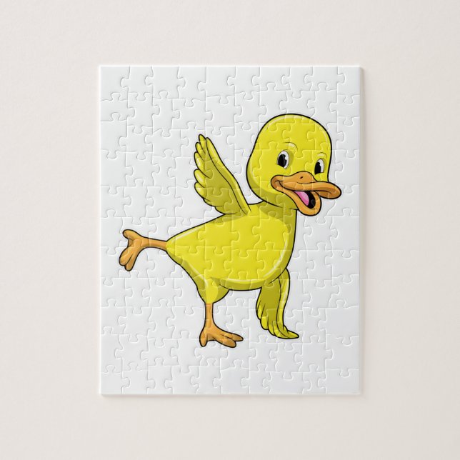 Duck at Yoga Stretching exercise Jigsaw Puzzle (Vertical)