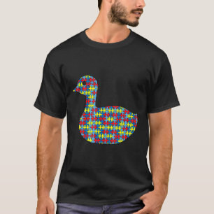 Duck Autism Awareness Kids Mallard Puzzle Day Mom T-Shirt