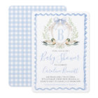Duck Baby Boy Shower Preppy Gingham Blue