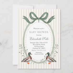 Duck Baby Shower Invitation, Mallard baby shower Invitation