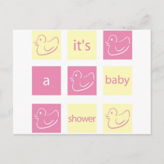 Duck Baby Shower Invitation Postcard
