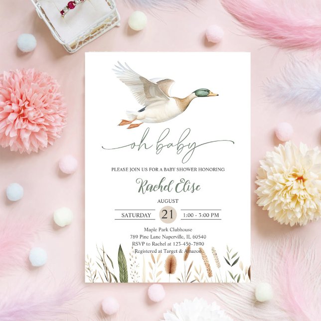 Duck Baby Shower Party Invitation (Creator Uploaded)